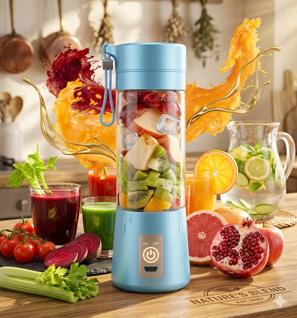 Portable Mini Juicer Blender – USB Rechargeable Smoothie Maker for Fruits & Shakes