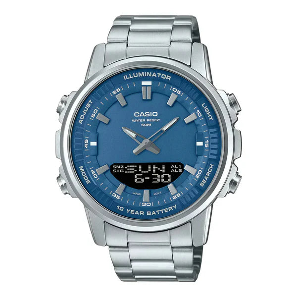 Casio AMW-880D-9AVDF — ساعة كاسيو رجالية احترافية ستانلس ستيل