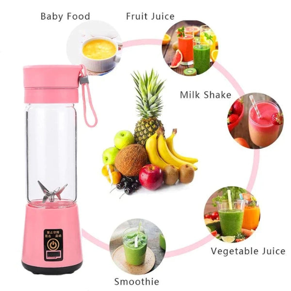 Portable Mini Juicer Blender – USB Rechargeable Smoothie Maker for Fruits & Shakes